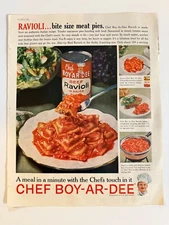 Vintage 1961 Chef Boy-Ar-Dee Beef Ravioli Food Advertisement Print Ad