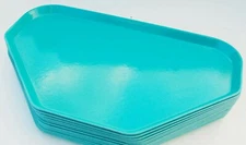 (4 Pack) Fiberglass Restaurant Tray Hospital Food Tray 22" x 14" Trapezoid