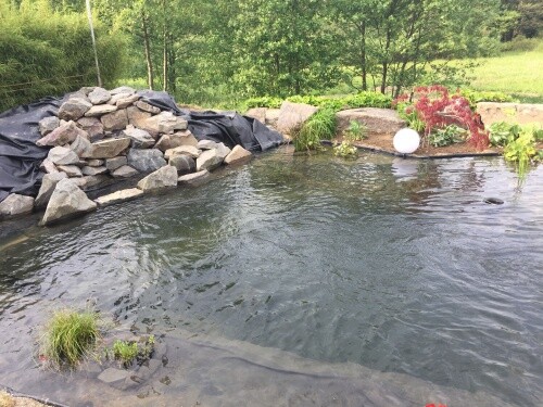Fodera per laghetto PVC 10m x 8m 0,5mm nero Foil per il laghetto da giardino - Foto 7 di 8