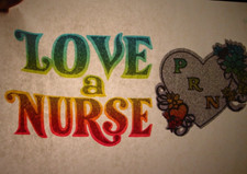 LOVE A NURSE PRN 1970's VINTAGE IRON ON TRANSFER NICE B-18