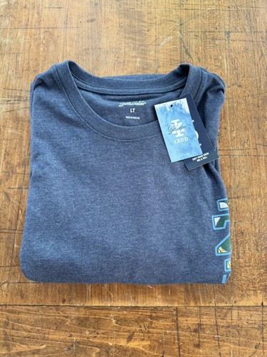 T-shirt IZOD acqua salata Golf Best By Par blu manica corta XL maglietta grafica nuova - Foto 4 di 11
