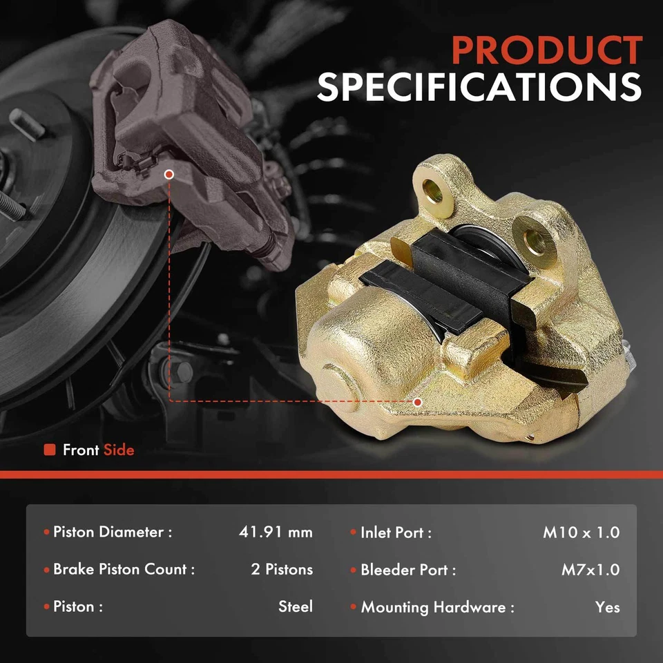 2x Pinza de freno delantera para Volkswagen Beetle Squareback Fastback Karmann Ghia Foto 2 de 4