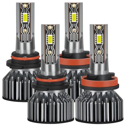 4x 9005 H11 LED Combo Bulbs Headlights High Low Beam V2T For Peterbilt 579 389 - Picture 2 of 12