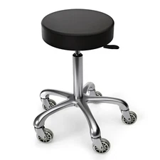 Tasalon Salon Rolling Adjustable Saddle Tool Round Seat for Salon Hair Cut