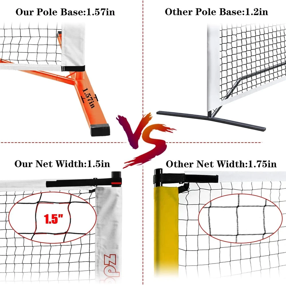 Pickleball Net with Court Marking Kit with 4 Pickle Balls & Carry Bag Easy Setup Pickleball Net with Court Marking Kit with 4 Pickle Balls & Carry Bag Easy Setup