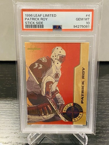 Patrick Roy #4 1995 Leaf Limited Stick Side card