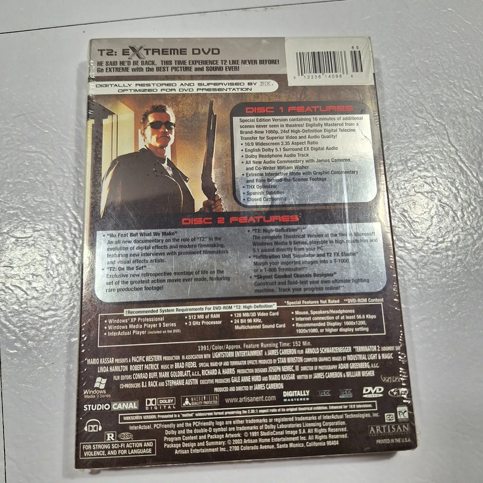 T2 EXtreme DVD Limiited Edition (2003) Artisan Home New Sealed - Image 2 of 2