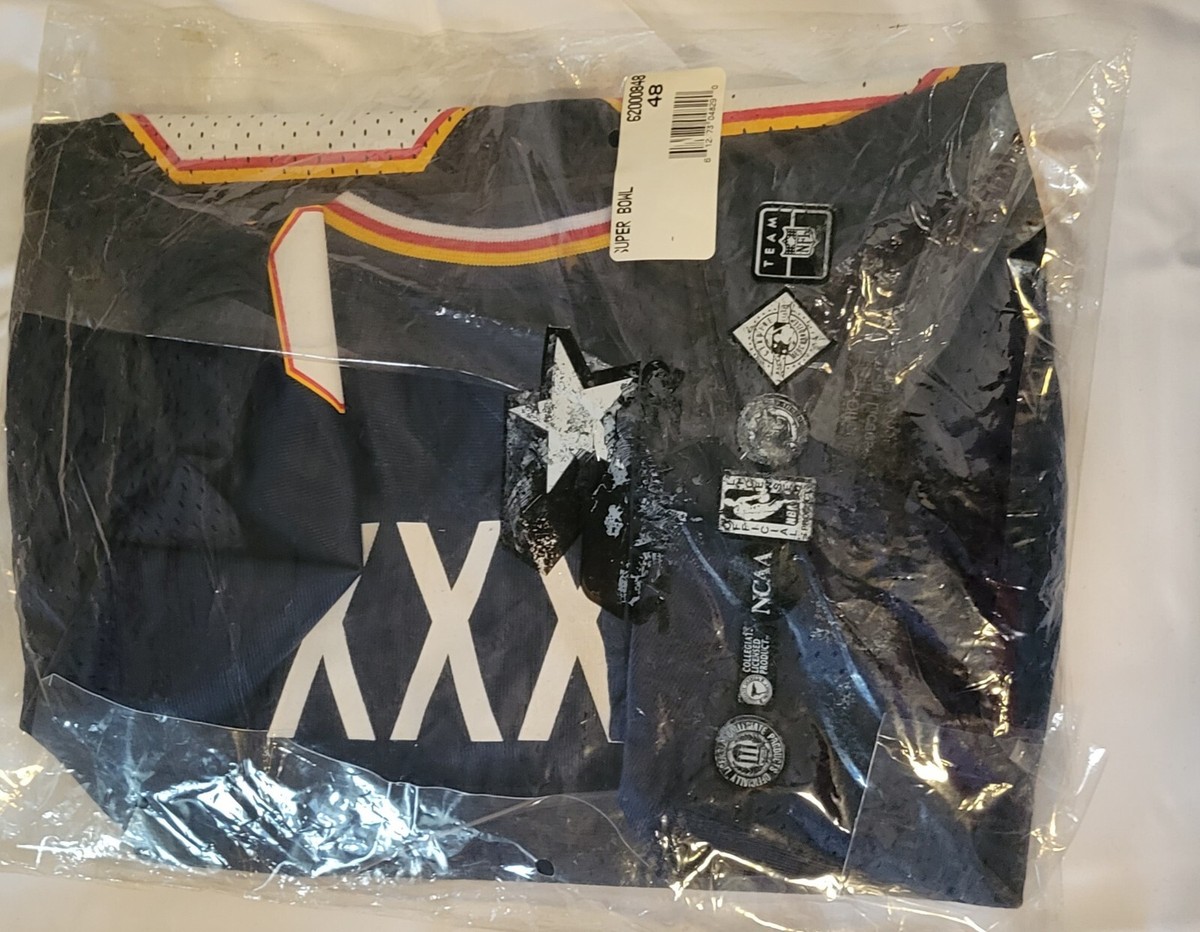 Super Bowl XXXII 98 Blue NFL Football Starter Jersey Mens Size 48