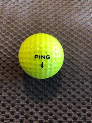 PING GOLF BALL/S-YELLOW/WHITE PING EYE #4..NO KARSTENNO