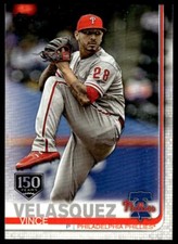 2019 Topps 480 Vince Velasquez 150th Anniversary Phillies Baseball Card