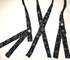 Civil War Suspender BLACK w/GRAY FLORAL Sewn on Period Hand Crank Sewing Machine — photo 2