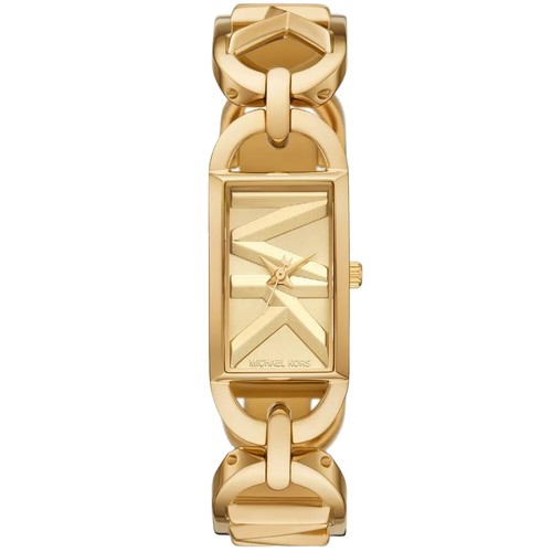 Michael Kors Womens White Date Dial Brown Leather Gold Steel  display picture 1
