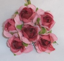 v ROSE millinery cloth Vintage style 6 silk ROSE flowers pick ALEXANDER dolls