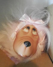 BLOSSOM 15in PINK FULLY JOINTED MOHAIR BEAR PORCELAIN FACE GEORGETTE ZLOMKE #690