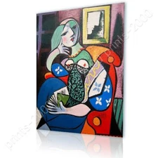 Woman With Book by Pablo Picasso | Ready to Hang Canvas | Wall art HD print