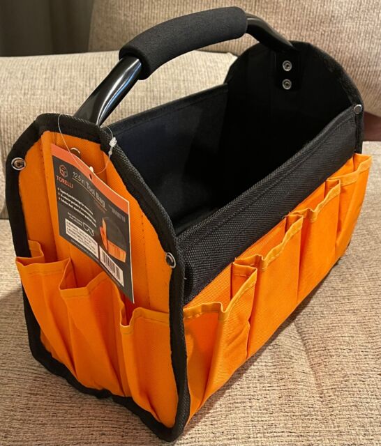 Torelli Tools Collapsible Tool Bag Exterior Pockets Foam Padded Handle Orange