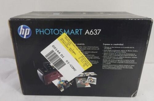 HP PhotoSmart A637 DigitalPhotoInkjet Printer-NEW! Includes Photo Paper + Ink!B3 - Picture 2 of 9