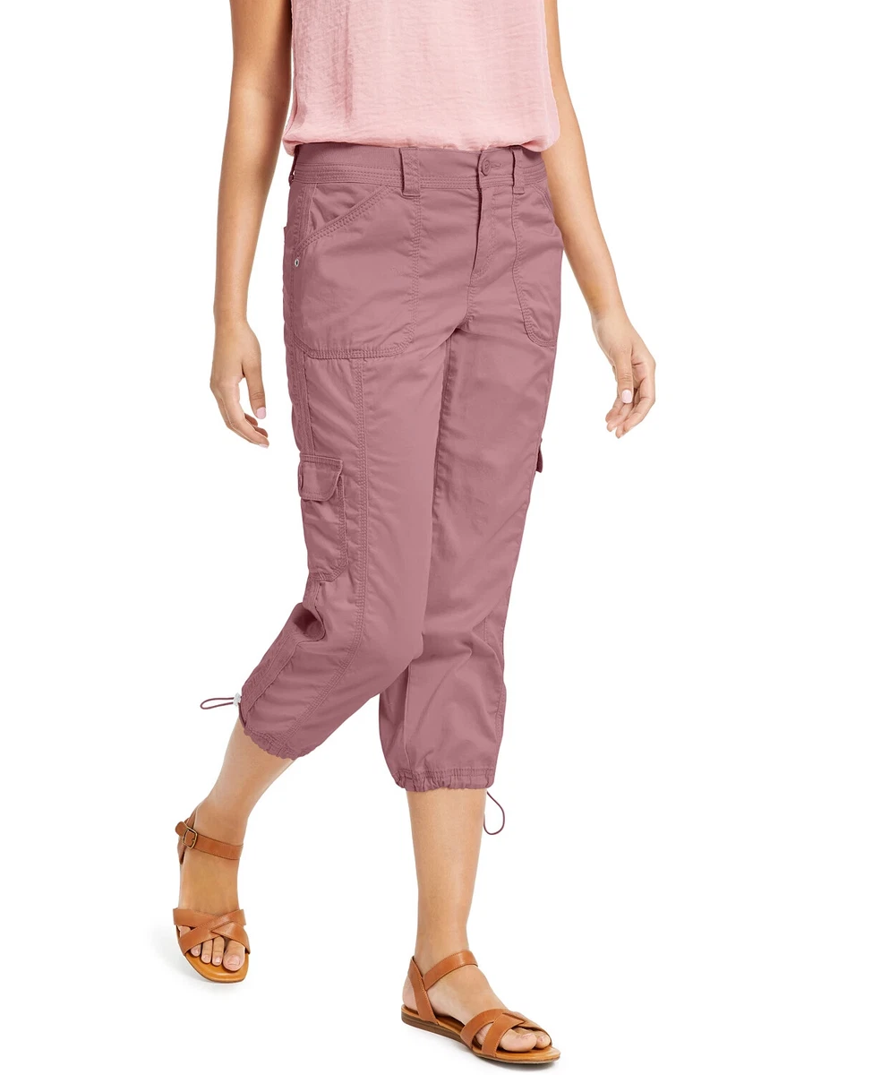 Low-waist cotton cargo pants with strap - Pants - Women