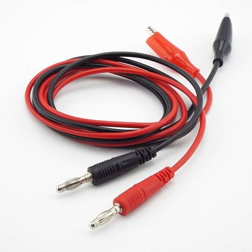1M Banana Plug Probe Cable to Alligator Test Lead Clips for Multimeter Testing - Picture 2 of 10
