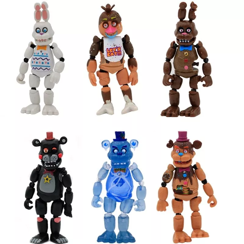 Five Nights at Freddys Nightmare 5 Set of 6 Action Figures Gift  Collectible S25