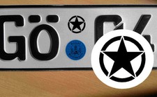 2x Army Stern Aufkleber AU Plakette USA Kennzeichen  Sticker 35mm