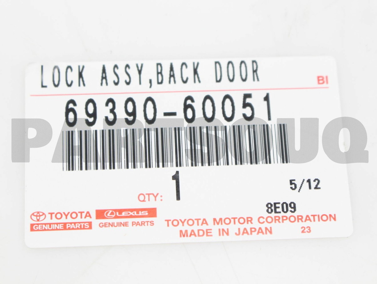 ネットワークセキュリティ 6939060051 Genuine Toyota LOCK ASSY BACK