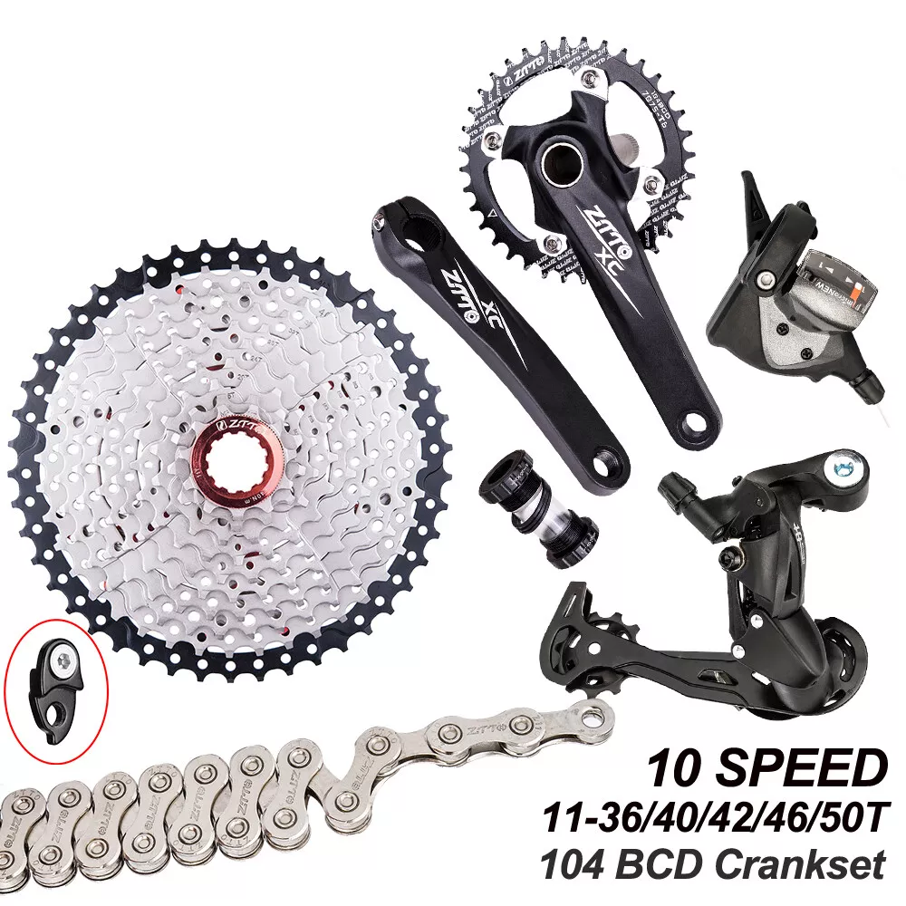10 Speed MTB Derailleurs Shifter Groupset Bike Crankset 11 50T
