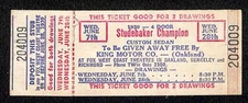 1939 Studebaker Champion Raffle Drawing Ticket at Fox Theatre Oakland Berkeley