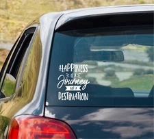 CAMPING cut vinyl decal #2 Happiness is a Journey Camping Car Sticker