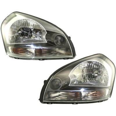 For 2005-2009 Hyundai Tucson Left+Right Pair LED Halo Clear Projector Headlights