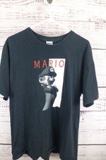 Vintage GILDAN Mario Video Game T-Shirt Black Men's Size L Super Mario Bros G4