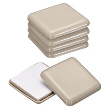 8Pcs Furniture Sliders 2" Plastic Self-adhesive Square Sliding Pads Gray