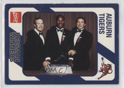1989 Coke Auburn Tigers Pat Dye Bo Jackson Sullivan Heisman Winners #C-16 0q3
