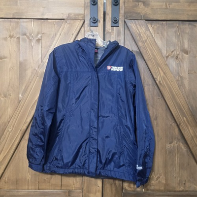 #ad #ad Berne Workwear Womens Small Windbreaker Jacket Navy Tractor Supply Co TSC Logo $24.99
