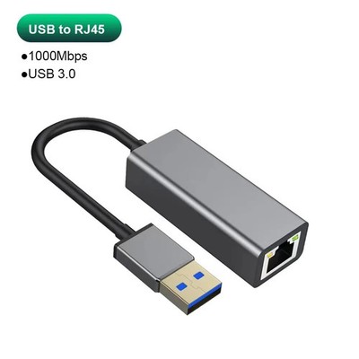  RJ45 Gigabit Ethernet Adapter 1000Mbps USB 3.0 C Network Internet Card