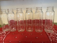 Vintage Evenflo Glass Baby Bottles Set Of 6 Made In USA 8 Oz