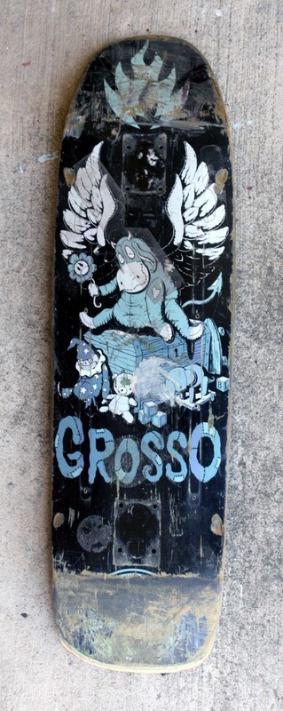 Vintage Jeff Grosso Emergency/Black Label Donkey Used Skateboard