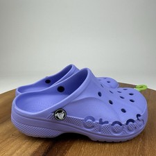 New NWT Big Kids Crocs Baya Purple Casual Comfort Clogs Sandals Slides Size 1 Y