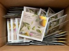 50 Pack Steep Cafe By Bigelow EARL GREY Organic Tea Bags Black Tea Steep Café