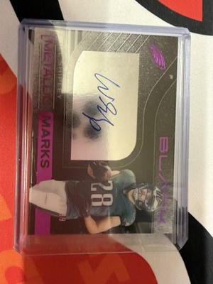 2025 Panini Black Will Shipley Metallic Marks Auto Royal /99 Philadelphia Eagles