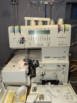   Pfaff Hobbylock 4860 Overlockmaschine / Coverlock   Top Zustand  