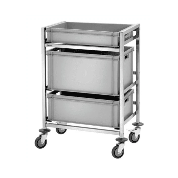 Chariot de transport de caisses 3 niveaux (L)600 x (P)400 mm, à monter - Photo 3/4