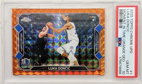 2025/26 Topps Chrome Luka Doncic Moment In Time Orange Refractor PSA 10 Pop 1 #1