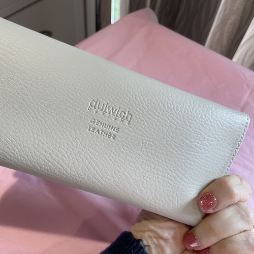 Dulwich Designs Taupe Leather Jewellery Roll Clutch Travel Case See Comment - Picture 16 of 17