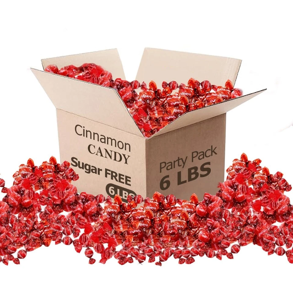 Caramelo duro de canela sin azúcar - Paquete económico de 6 lb, perfecto para picar en cualquier momento Foto 3 de 4