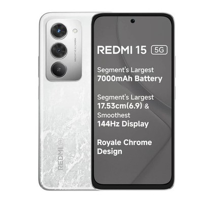 Redmi 15 5G (Frosted White 6GB + 128GB)50MP AI Camera Snapdragon 6s Gen 3