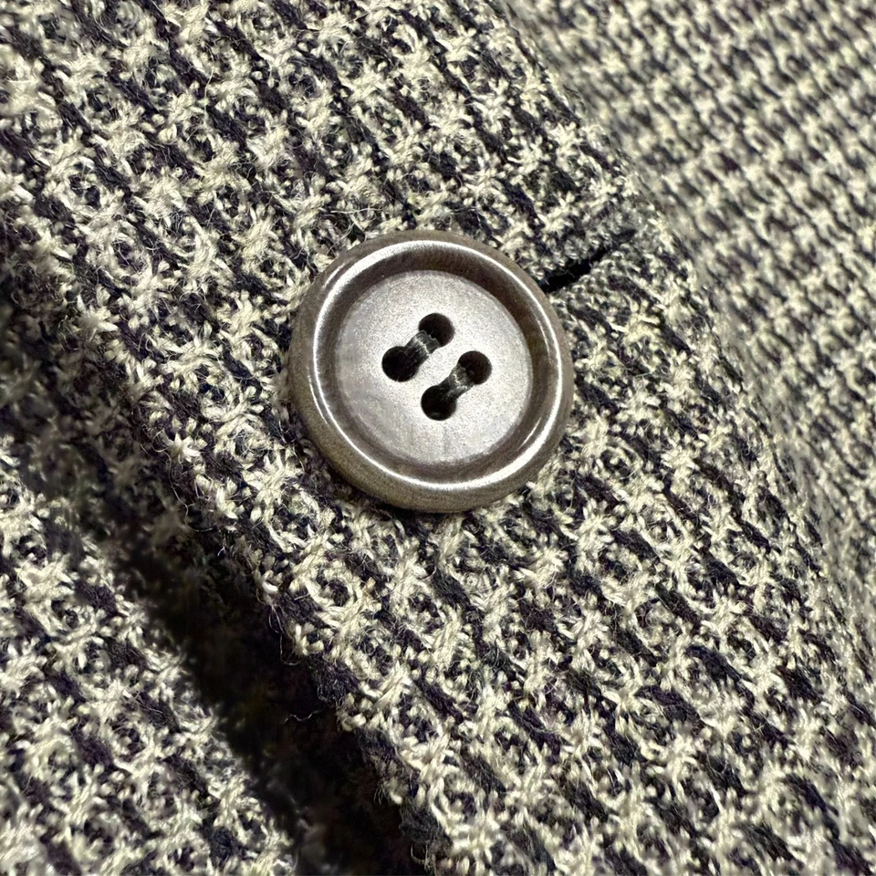 Vintage Valentino Tweed Blazer Wool Sport Coat Made in Italy Beige 42L - Image 4 of 4