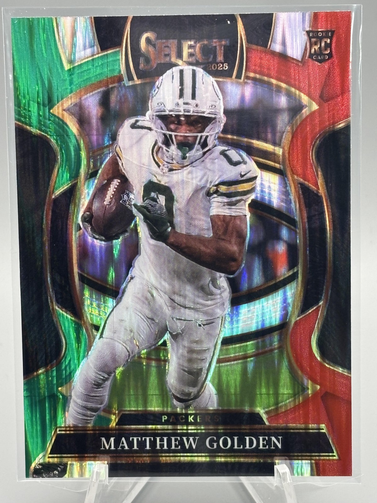 2025 Panini Select #66 Matthew Golden Green and Red Prizm Shock