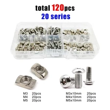 T Shape Hammer Sliding Nut Kit Fit For 20 Series Aluminum Profile Extrusion Slot