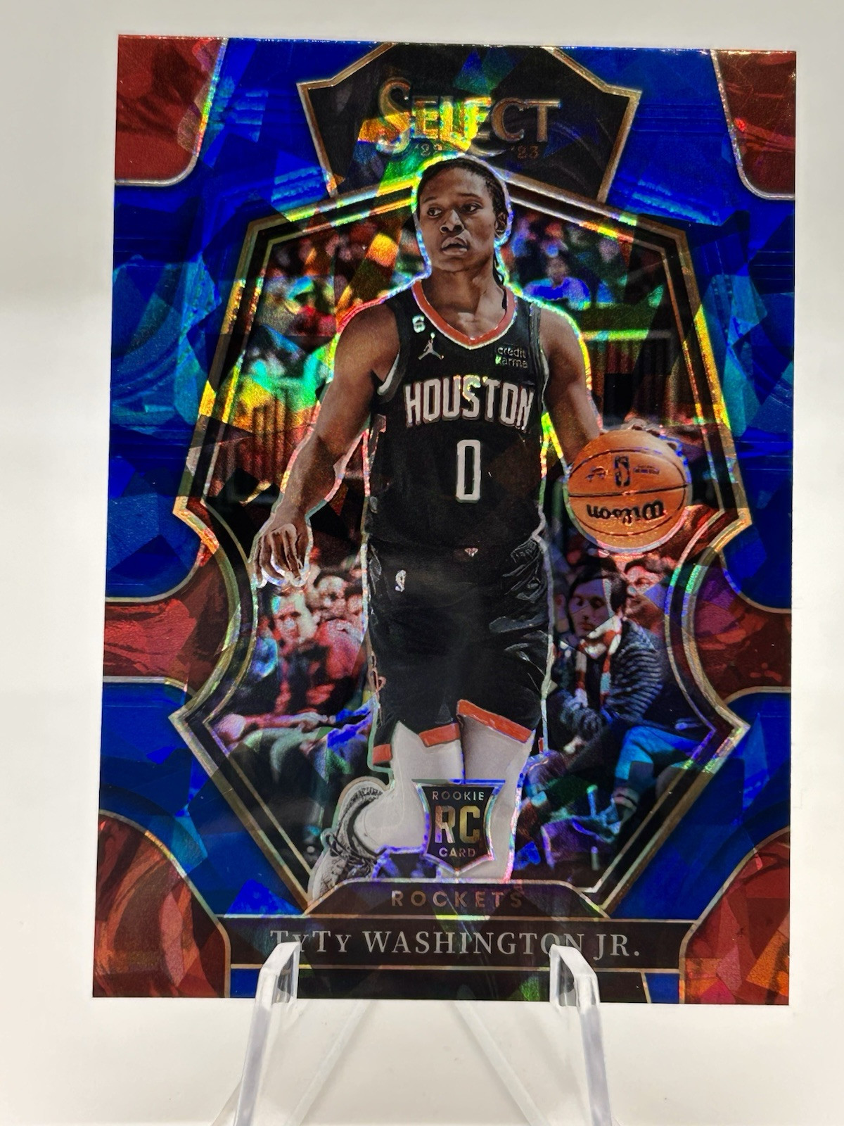 2022-23 Select - Premier Level TyTy Washington Jr. Blue Cracked Ice Prizm (RC)
